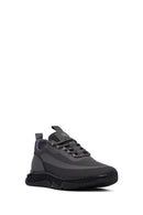 Derimod Zero Men's Grey Thick-Soled Lace-Up Fabric Sneakers | Derimod