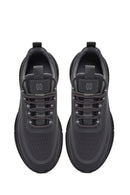 Derimod Zero Men's Grey Thick-Soled Lace-Up Fabric Sneakers | Derimod