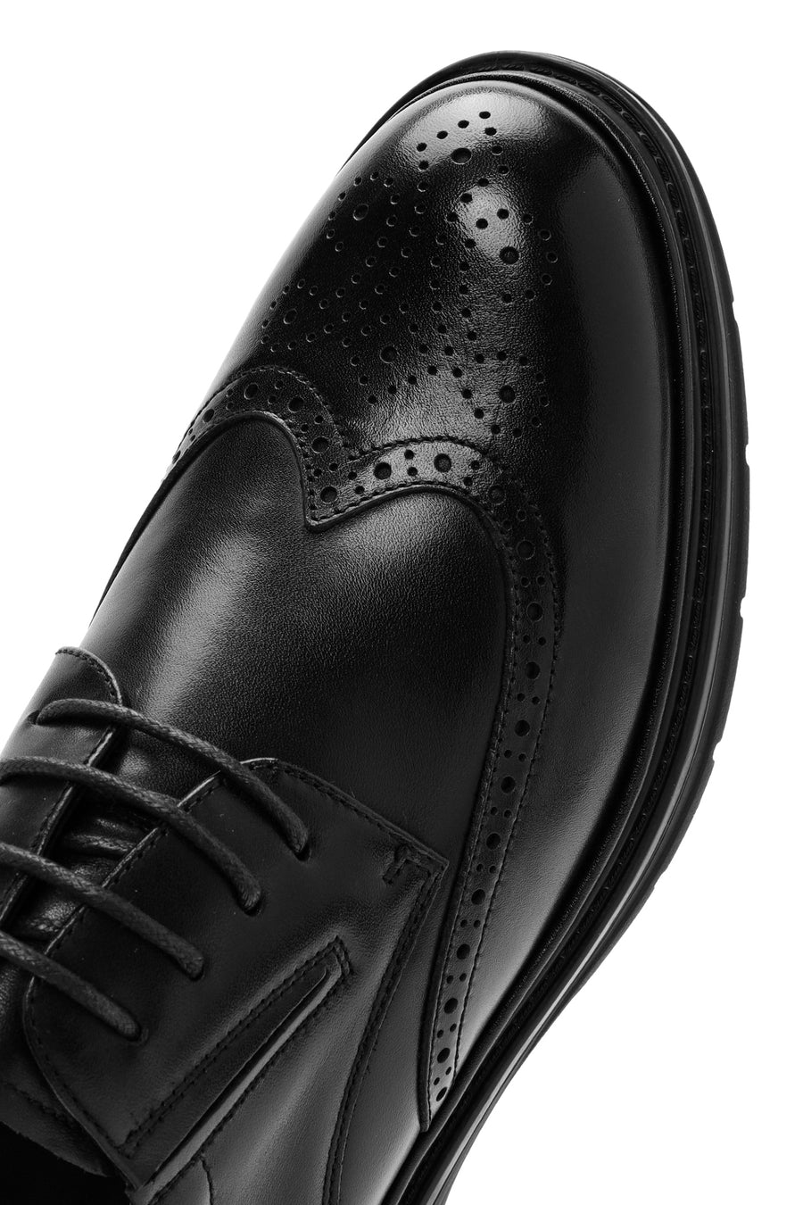 Men's Black Lace Up Leather Casual Shoes