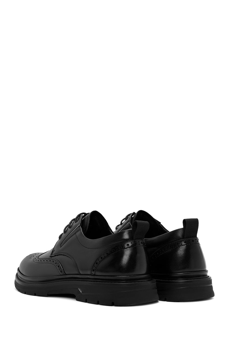 Men's Black Lace Up Leather Casual Shoes