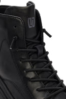 Men's Black Zippered Leather Sports Boots | Derimod
