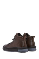Men's Brown Zippered Leather Sports Boots | Derimod