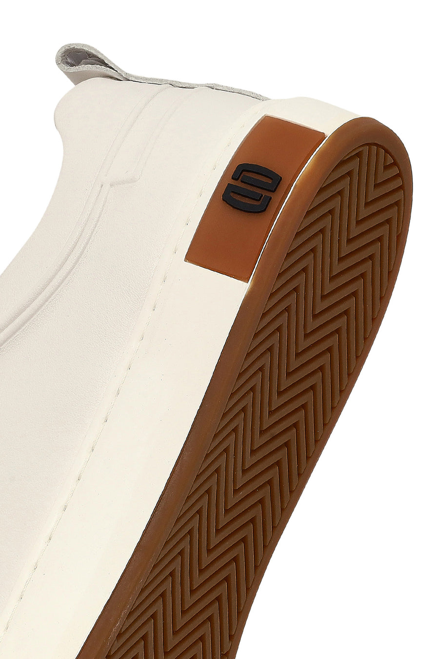 Men's White Lace-Up Leather Sneaker