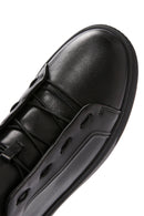 Men's Black Lace Up Leather Sneakers | Derimod