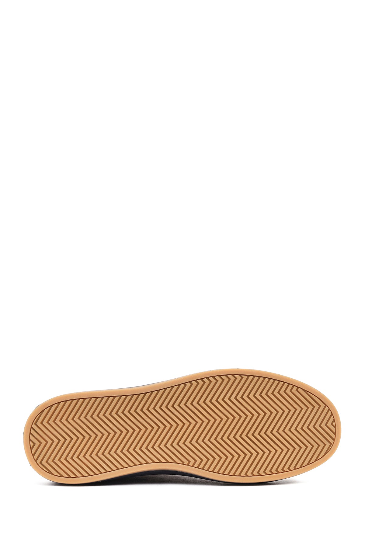 Erkek Kahverengi Bağcıklı Deri Sneaker