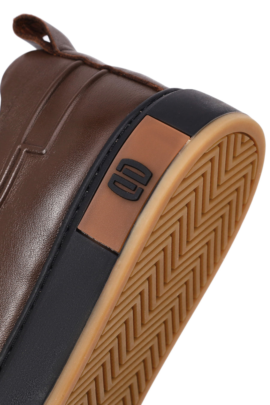 Men's Brown Lace-Up Leather Sneaker