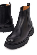 Erkek Siyah Kalın Tabanlı Deri Chelsea Bot | Derimod