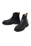 Erkek Siyah Kalın Tabanlı Deri Chelsea Bot | Derimod