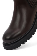 Men's Brown Thick-Soled Leather Chelsea Boot | Derimod