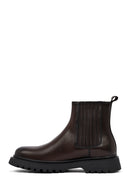 Men's Brown Thick-Soled Leather Chelsea Boot | Derimod