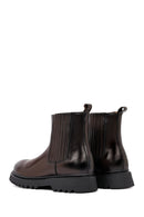 Men's Brown Thick-Soled Leather Chelsea Boot | Derimod