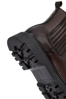 Men's Brown Thick-Soled Leather Chelsea Boot | Derimod