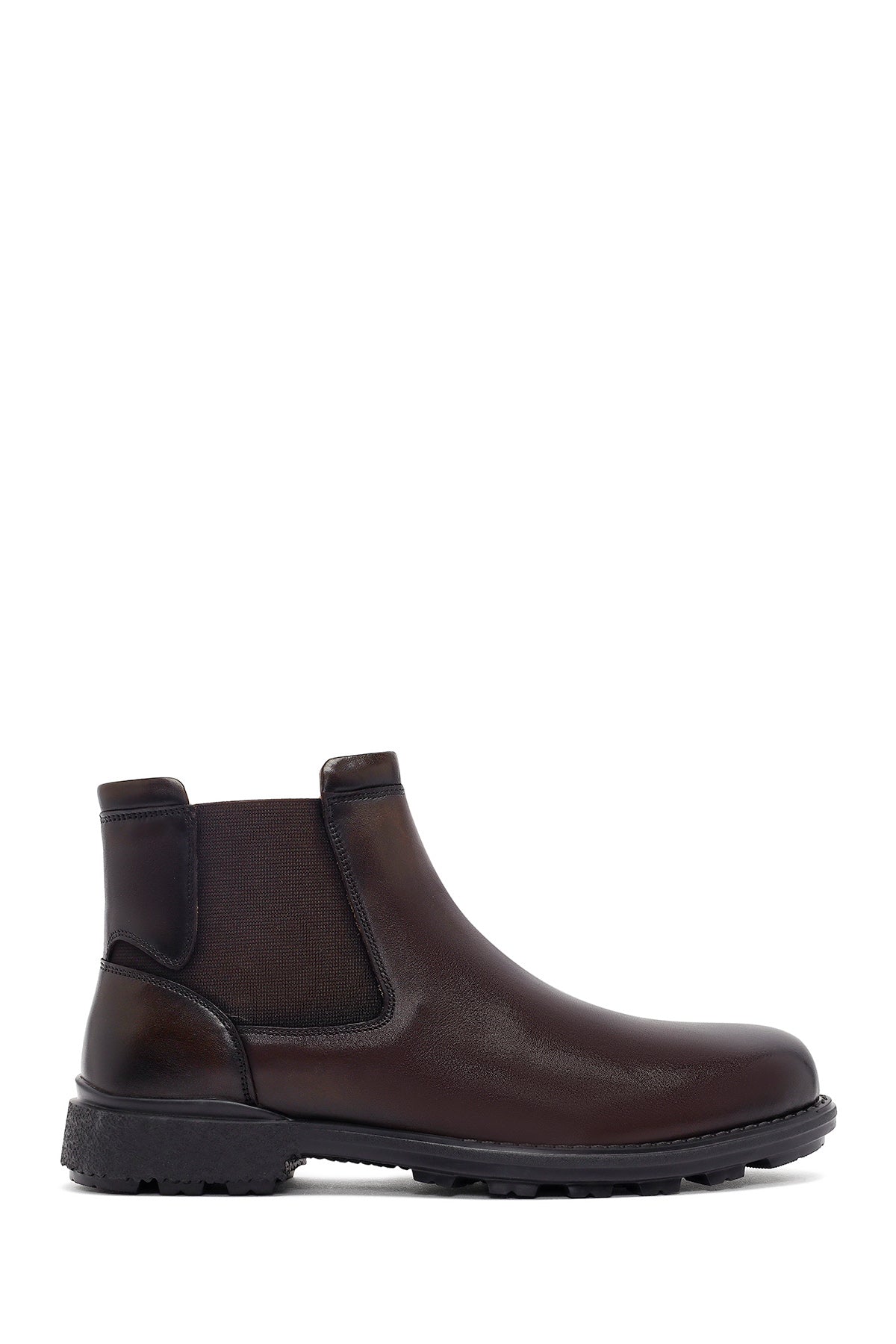 Men's Brown Leather Chelsea Boot 25WFD694018 | Derimod