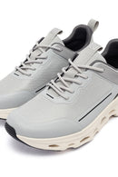 Erkek Gri Bağcıklı Kalın Tabanlı Kumaş Sneaker | Derimod