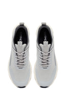 Erkek Gri Bağcıklı Kalın Tabanlı Kumaş Sneaker | Derimod