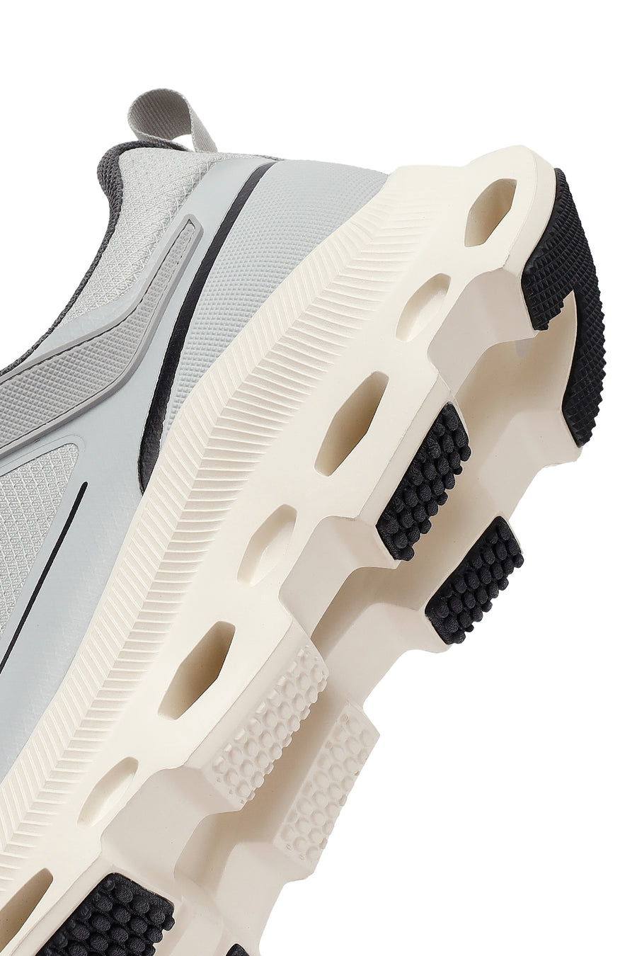 Men's Grey Lace-Up Thick-Sole Fabric Sneakers