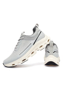 Erkek Gri Bağcıklı Kalın Tabanlı Kumaş Sneaker | Derimod