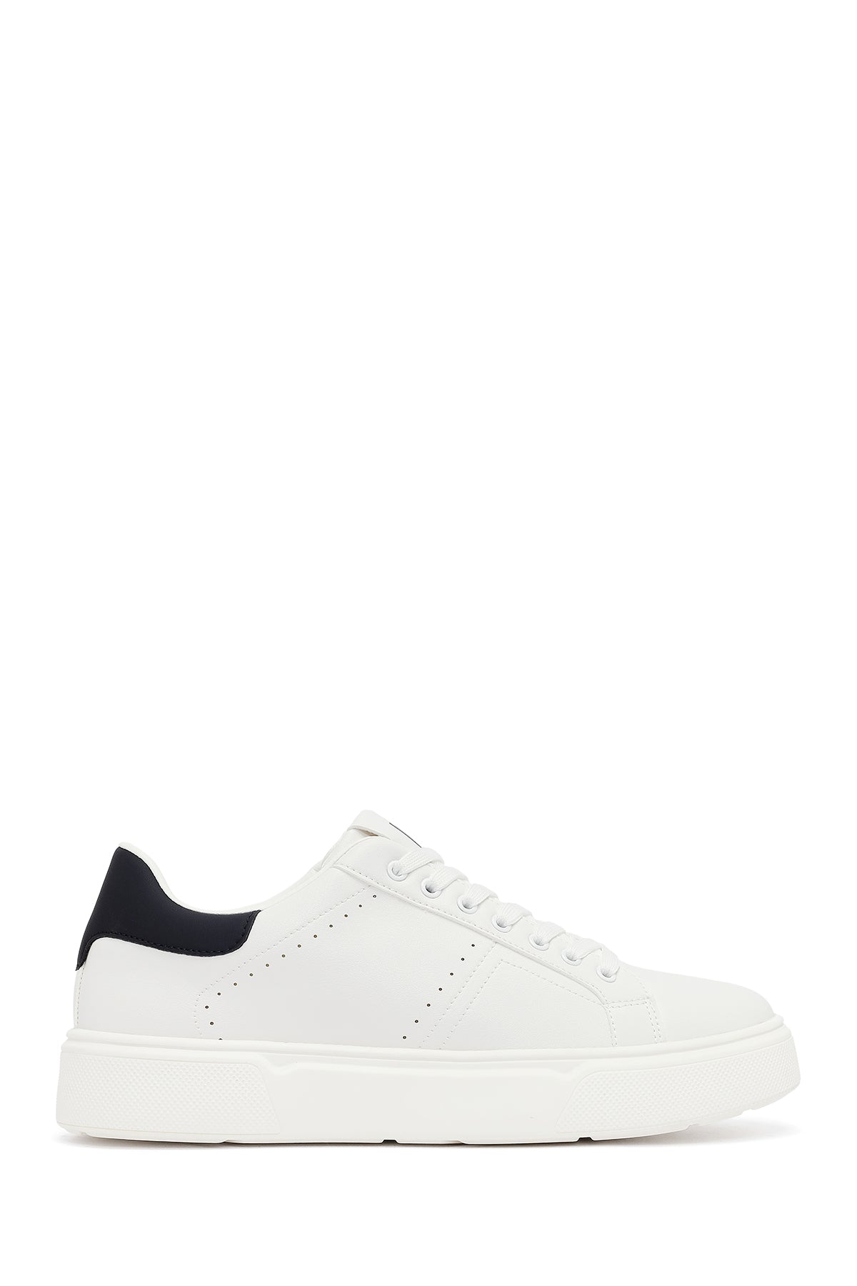 Men's White Lace-Up Thick-Soled Sneaker 25WFD6945PV | Derimod