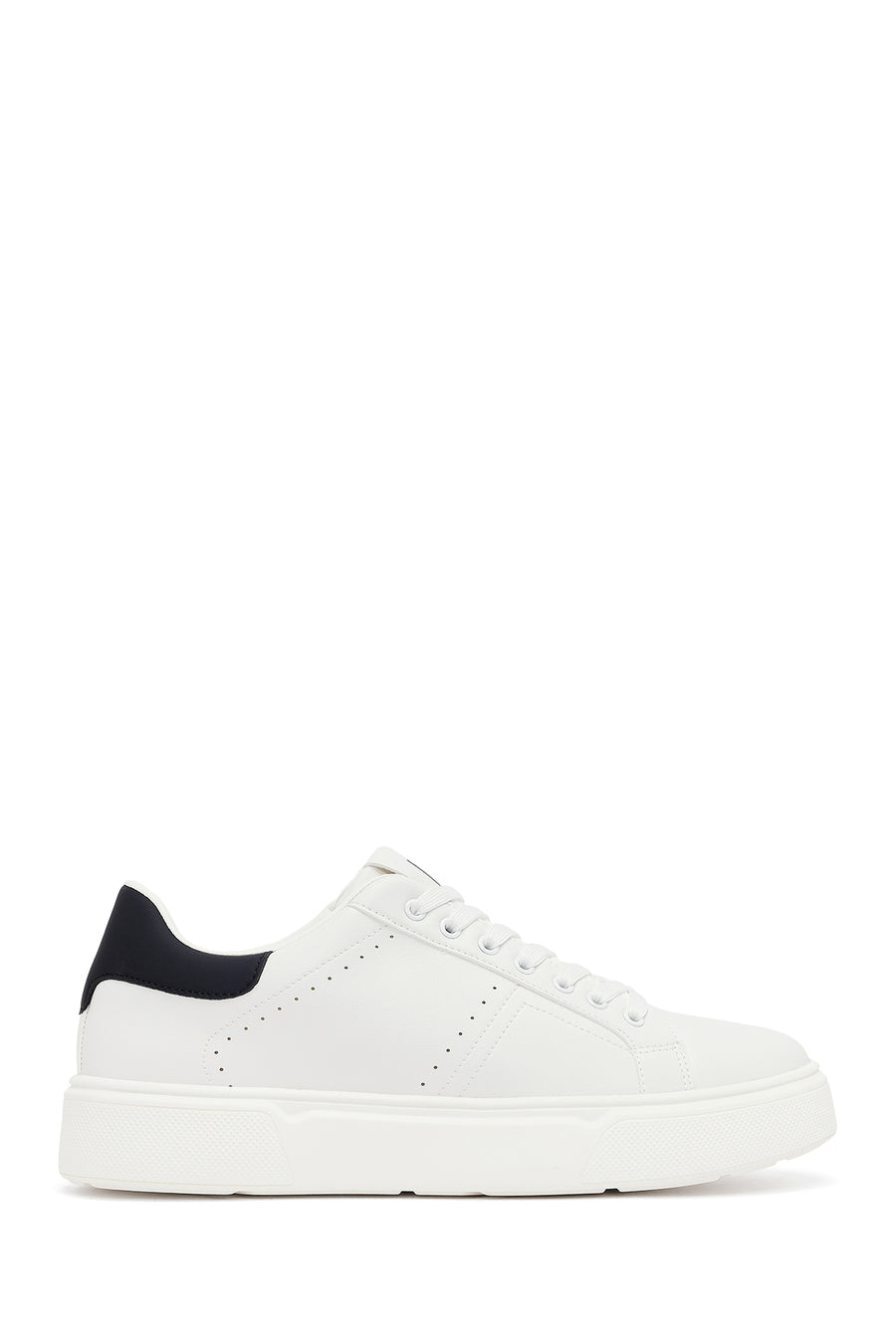 Erkek Beyaz Bağcıklı Kalın Tabanlı Sneaker 25WFD6945PV | Derimod