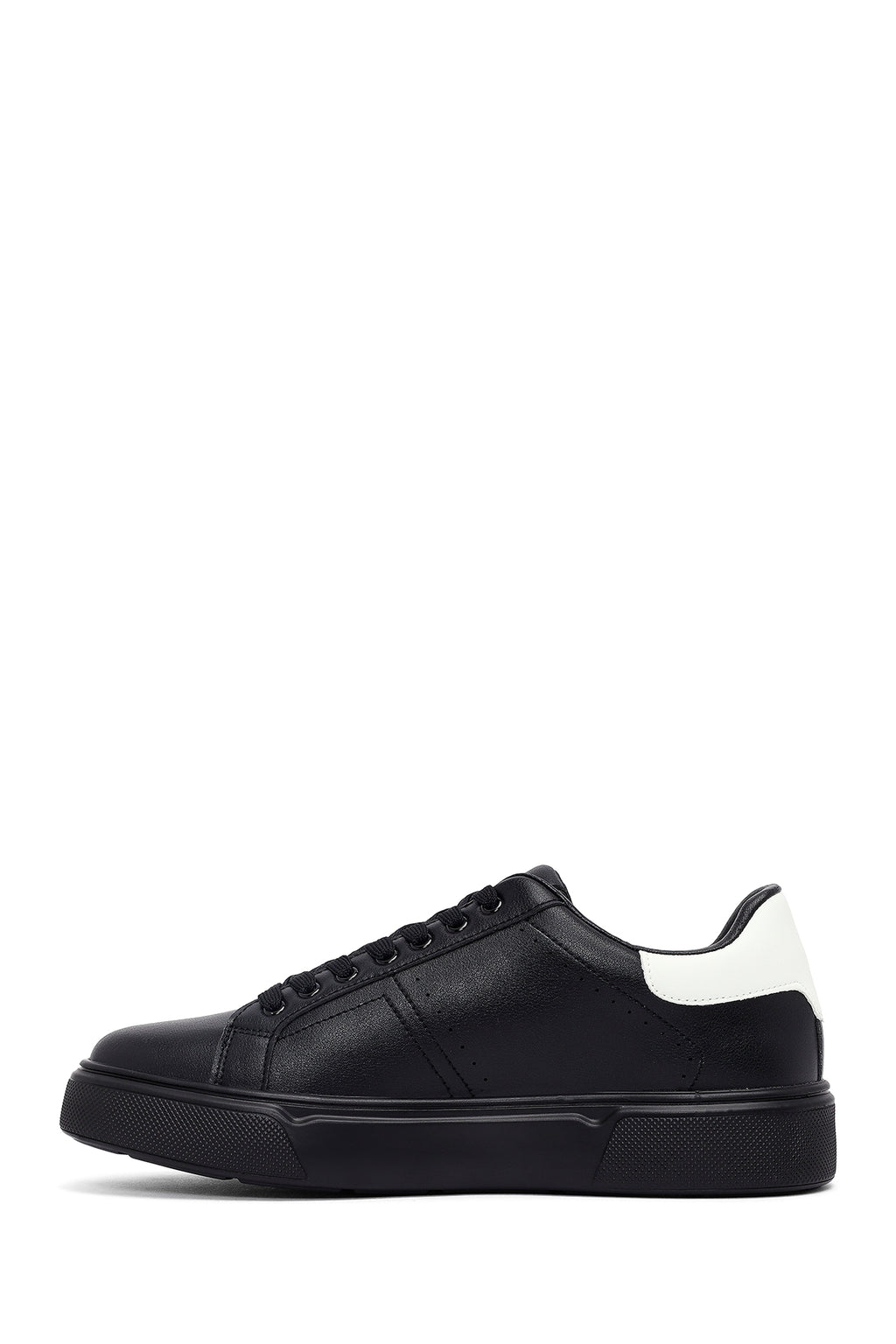 Erkek Siyah Bağcıklı Kalın Tabanlı Sneaker