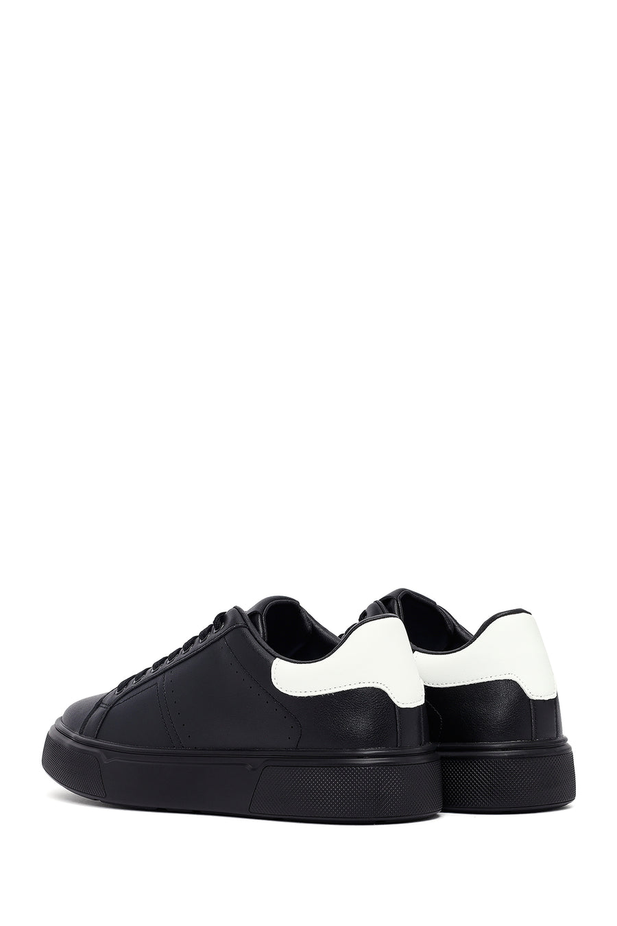 Erkek Siyah Bağcıklı Kalın Tabanlı Sneaker