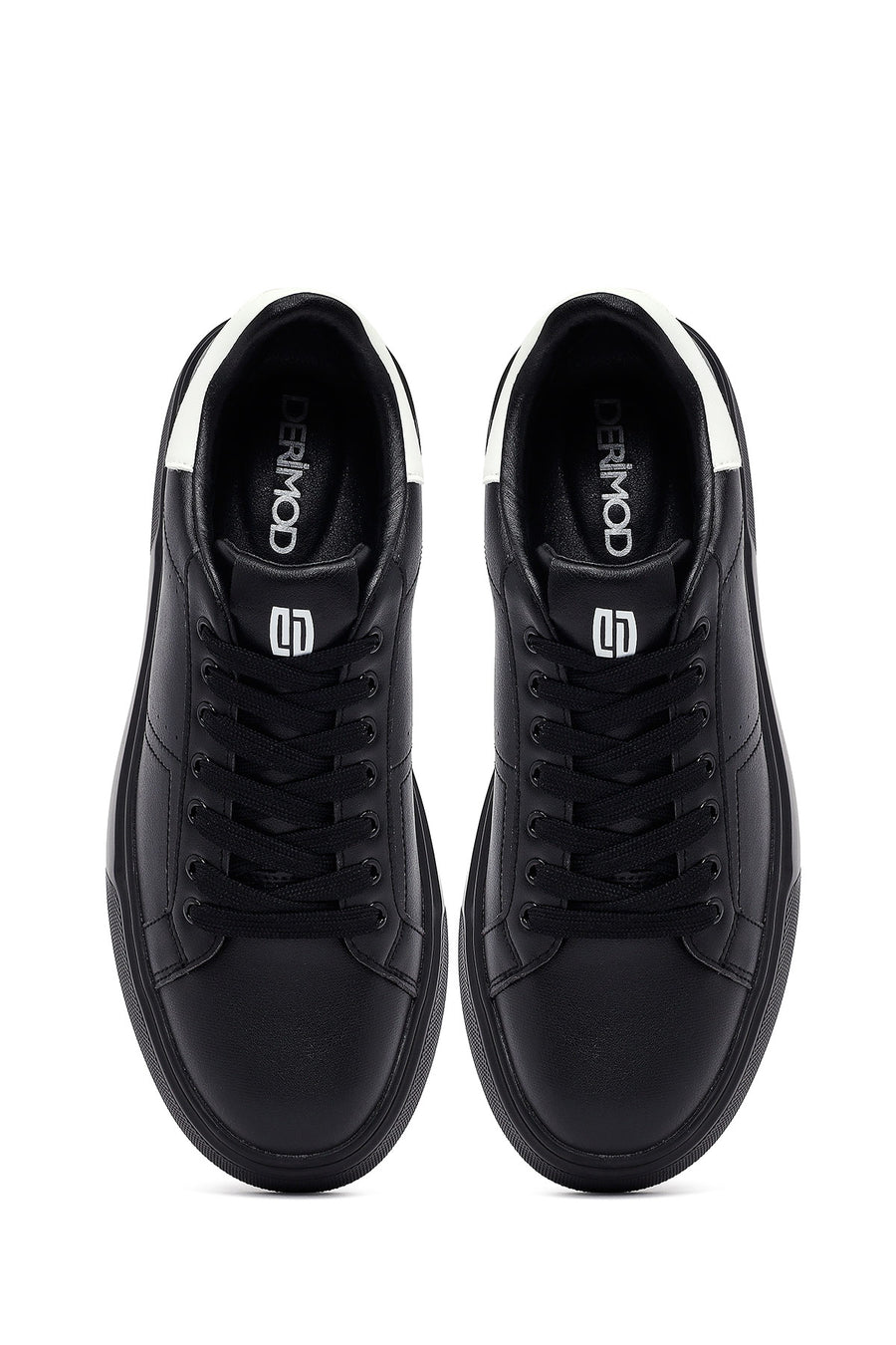 Erkek Siyah Bağcıklı Kalın Tabanlı Sneaker