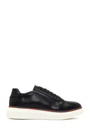 Men's Black Lace-Up Thick-Soled Sneaker | Derimod