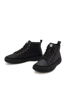 Erkek Siyah Bağcıklı Deri Spor Bot | Derimod