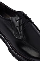 Erkek Siyah Bağcıklı Kalın Tabanlı Deri Casual Ayakkabı | Derimod