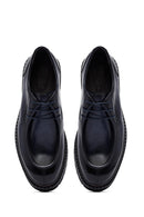 Erkek Lacivert Bağcıklı Kalın Tabanlı Deri Casual Ayakkabı | Derimod