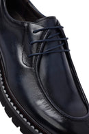 Erkek Lacivert Bağcıklı Kalın Tabanlı Deri Casual Ayakkabı | Derimod