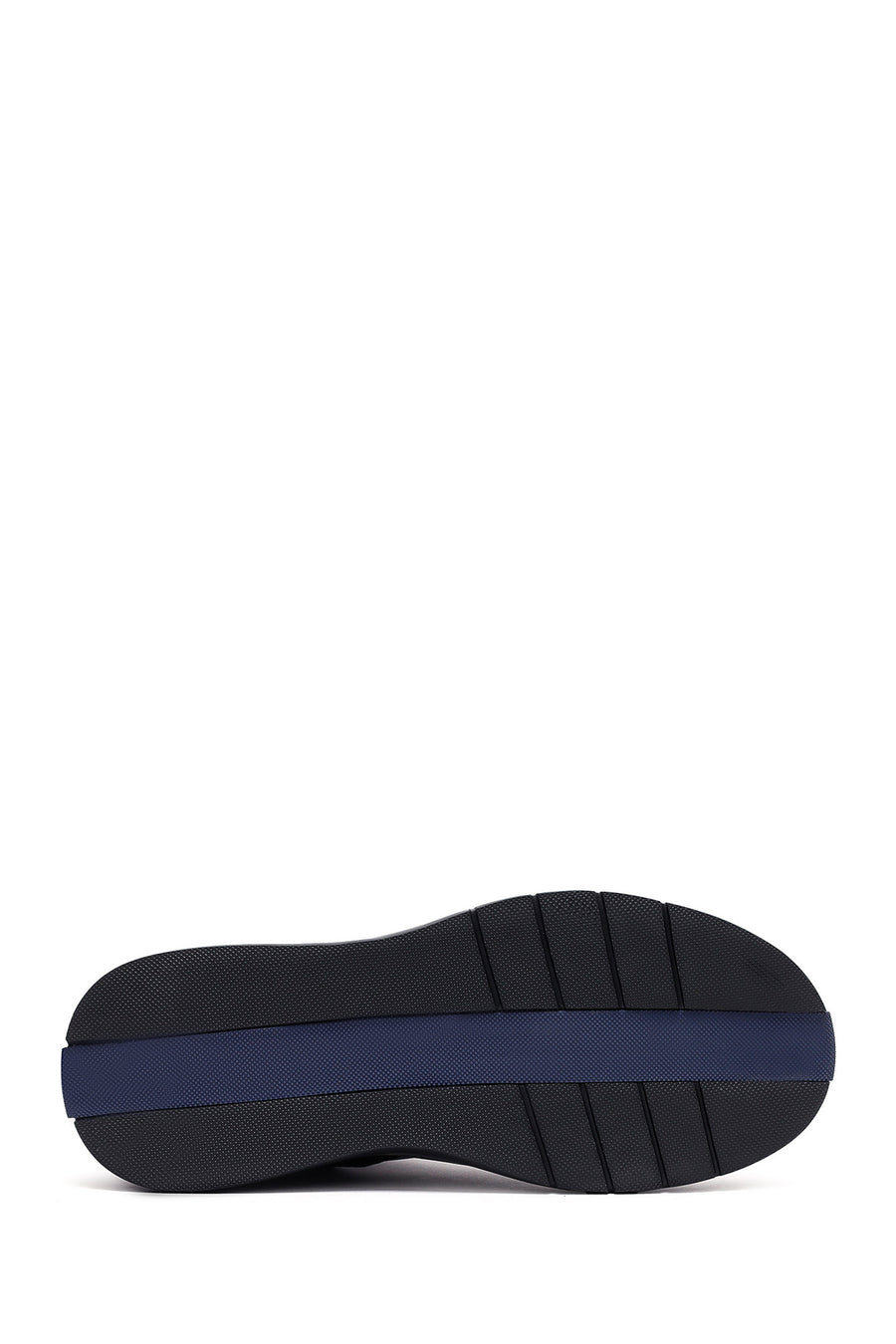 Men's Black Zippered Thick Sole Leather Boat