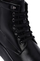 Men's Black Zippered Thick Sole Leather Boat | Derimod