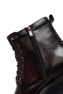 Men's Brown Zippered Thick Sole Leather Boat | Derimod
