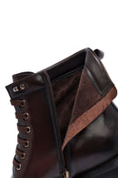 Men's Brown Zippered Thick Sole Leather Boat | Derimod