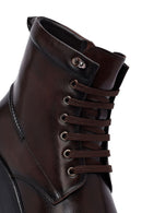 Men's Brown Zippered Thick Sole Leather Boat | Derimod