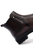 Male Brown Leather Chelsea Boots | Derimod