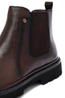 Male Brown Leather Chelsea Boots | Derimod
