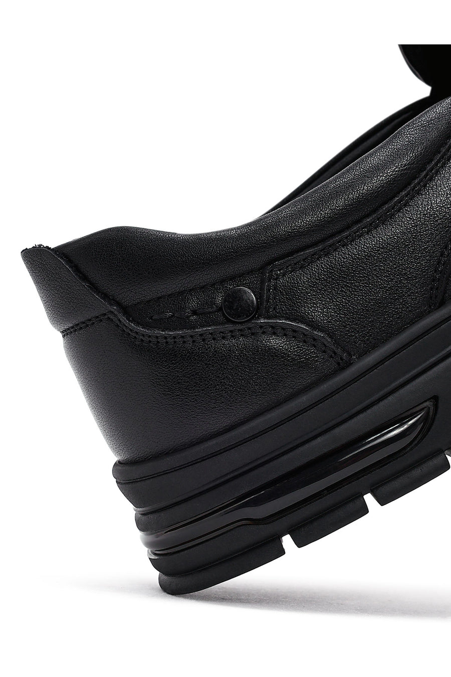 Male Black Leather Casual Loafers