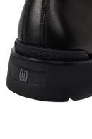 Erkek Siyah Fermuarlı Deri Casual Bot | Derimod