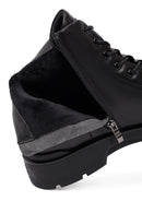 Erkek Siyah Fermuarlı Deri Casual Bot | Derimod