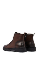 Erkek Kahverengi Fermuarlı Deri Casual Bot | Derimod