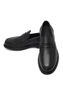 Men's Black Leather Loafer | Derimod