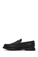 Men's Black Leather Loafer | Derimod
