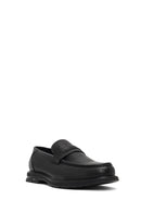 Men's Black Leather Loafer | Derimod