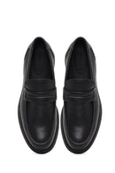 Men's Black Leather Loafer | Derimod
