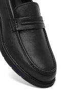 Men's Black Leather Loafer | Derimod
