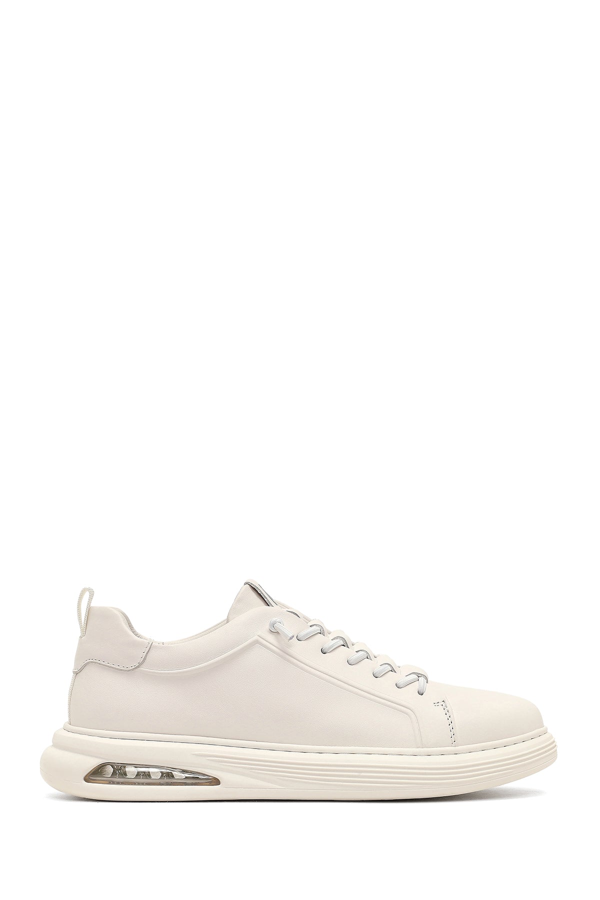 Men's White Lace-Up Leather Sneaker 25WFD696818 | Derimod