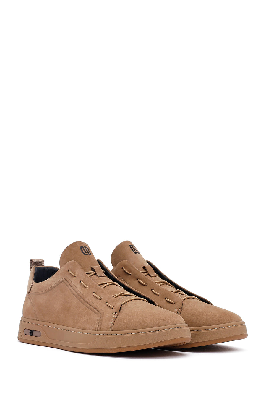 Men's Mink Laced Nubuck Leather Sneakers