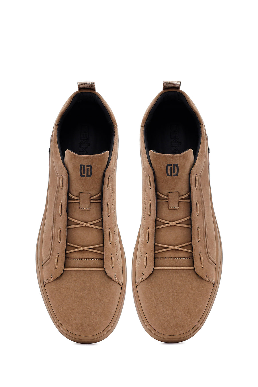 Men's Mink Laced Nubuck Leather Sneakers